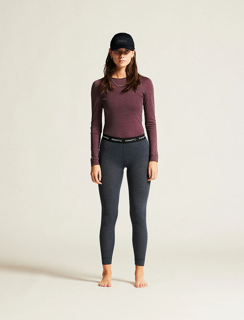 Craft - Wool Merino Set W - aluskihina kantavad rõivakomplektid - rouge melange - 0