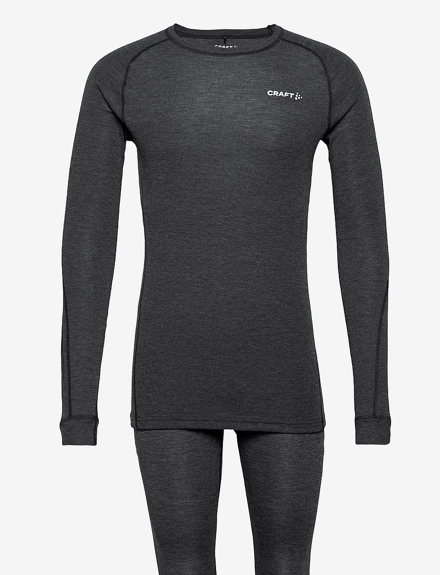 Craft - Wool Merino Set M - baselayer sæt - black melange - 1
