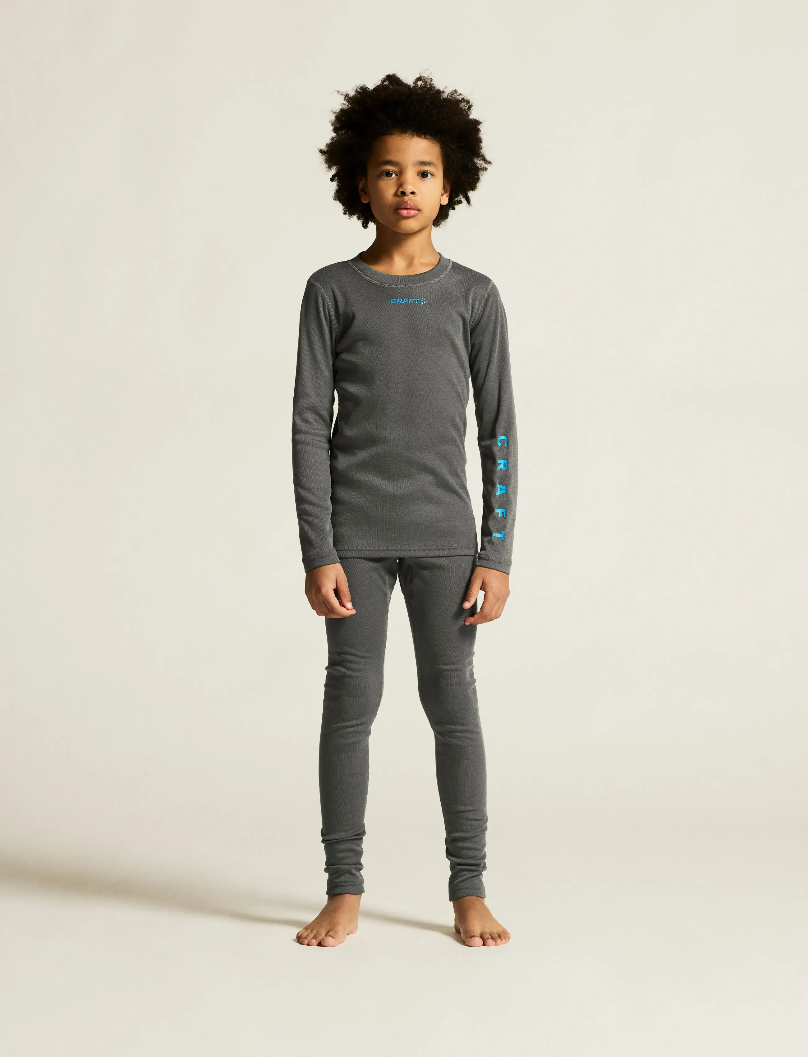 Craft Thermal Baselayer Set Jr, 86-92, Grey, Basislag > Baselayer-Sæt, Børn
