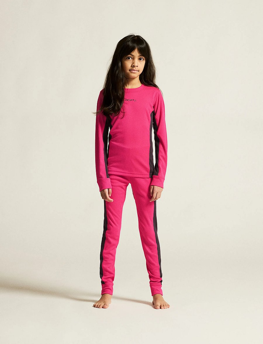 Craft - Baselayer Set Jr - funktionsunterwäsche - sets - fame/dk plum - 0