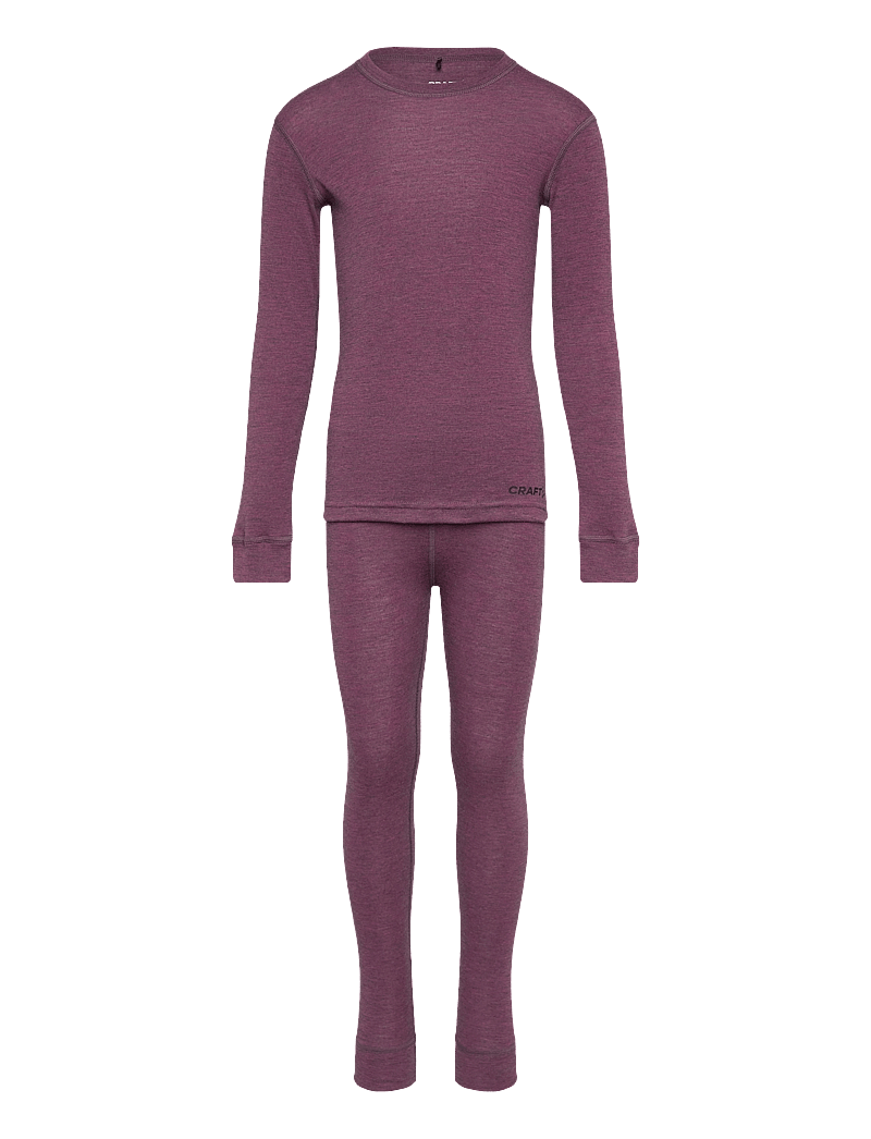 Craft - Wool Merino Set Jr - alusriided beebidele - rouge melange - 1