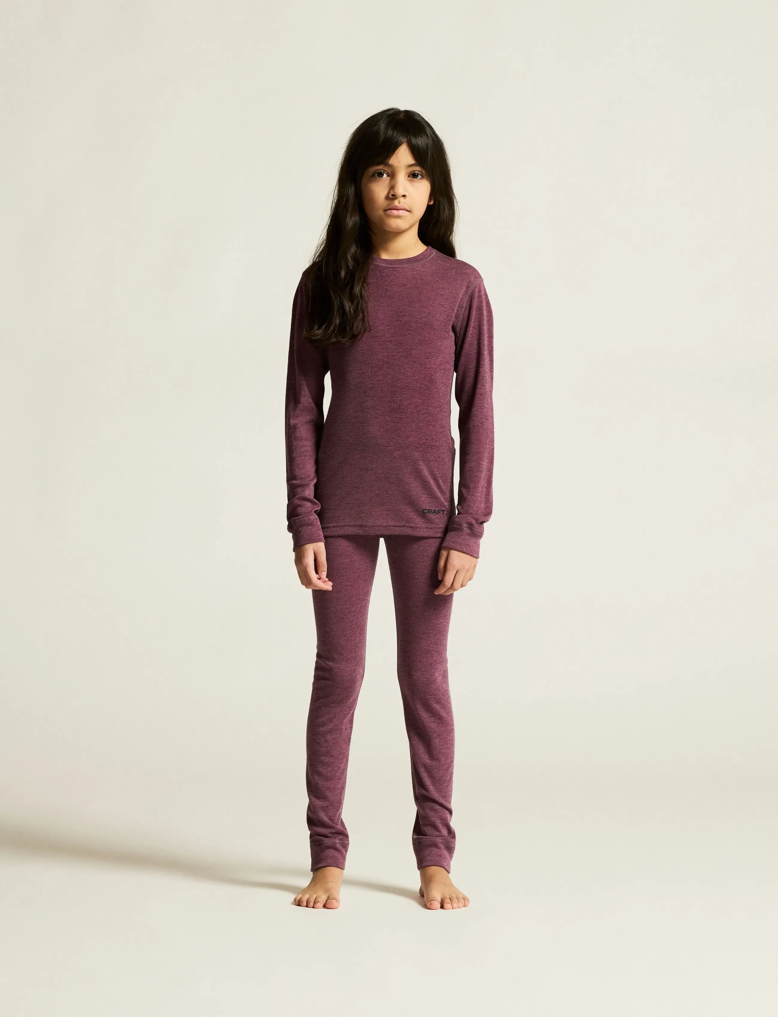 Craft Wool Merino Set Jr, 74-80, Purple, Basislag > Baselayer-Sæt, Børn