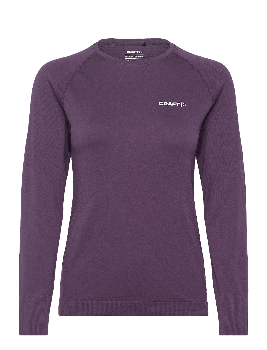 Craft - Core Dry Active Comfort Ls W - långärmade tröjor - dk plum - 0