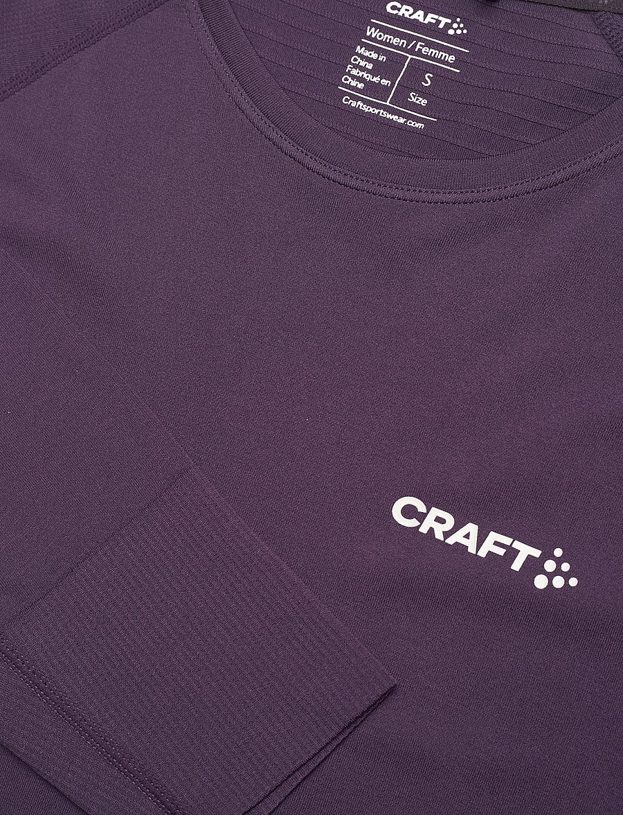 Craft - Core Dry Active Comfort Ls W - långärmade tröjor - dk plum - 2