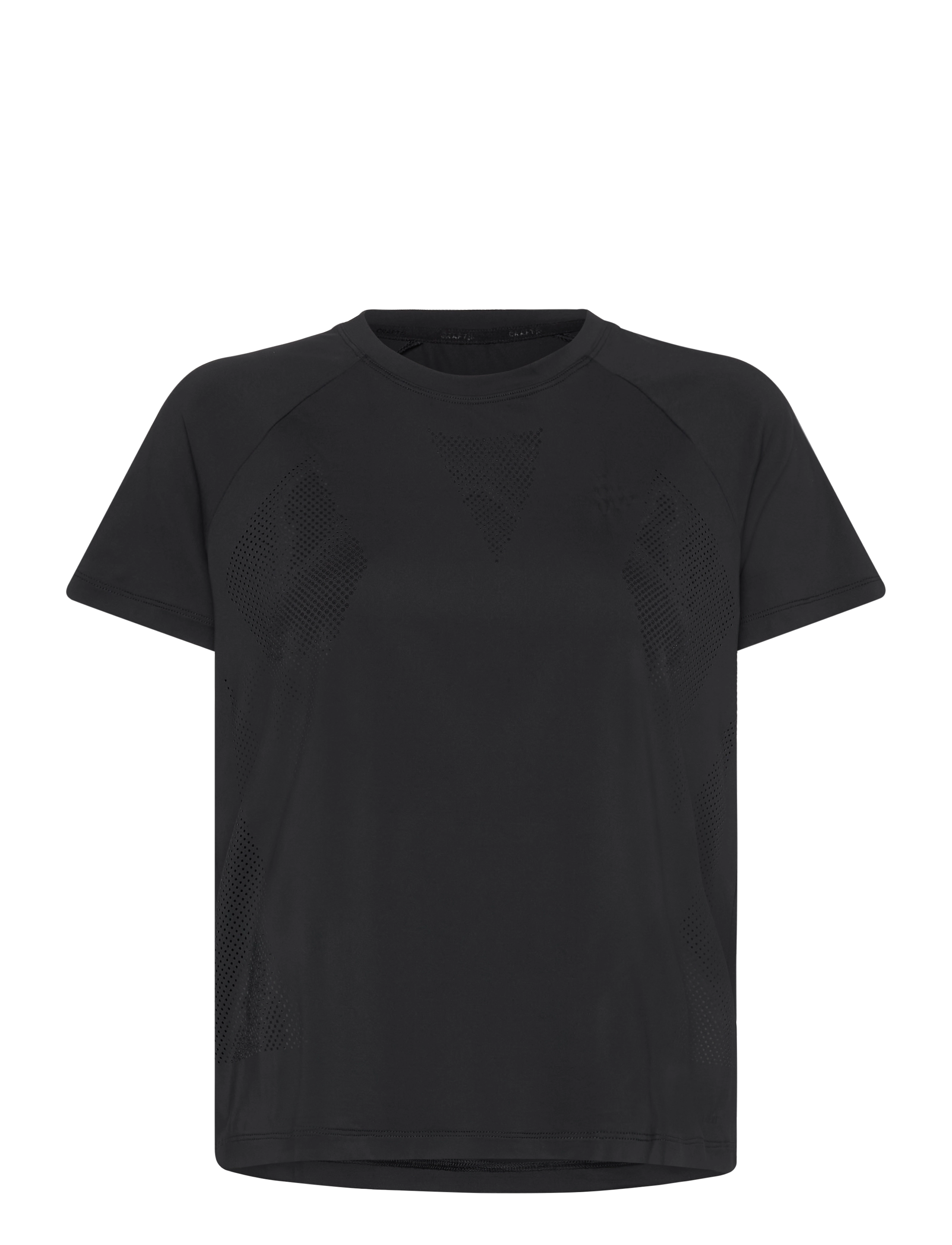 Craft - Adv Tone Perforated Tee W - t-shirts - black - 0