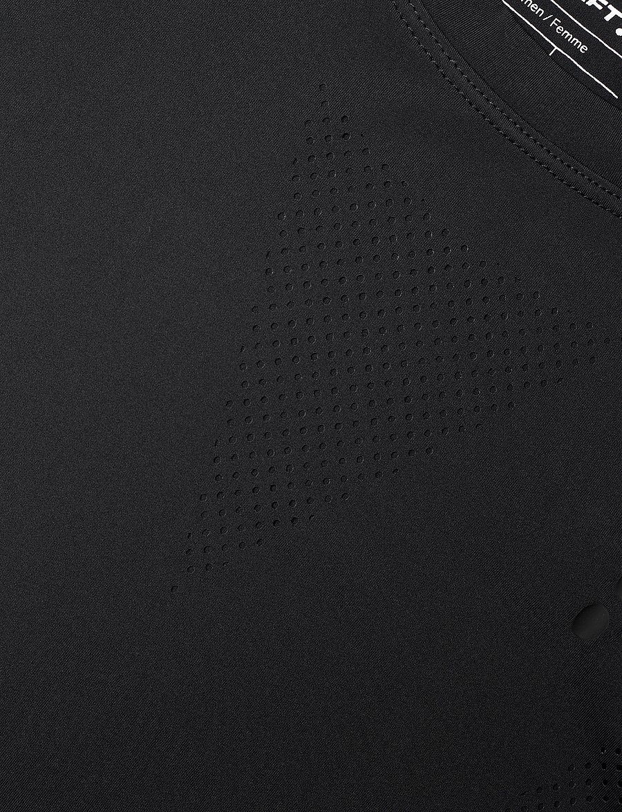 Craft - Adv Tone Perforated Tee W - t-shirts - black - 2