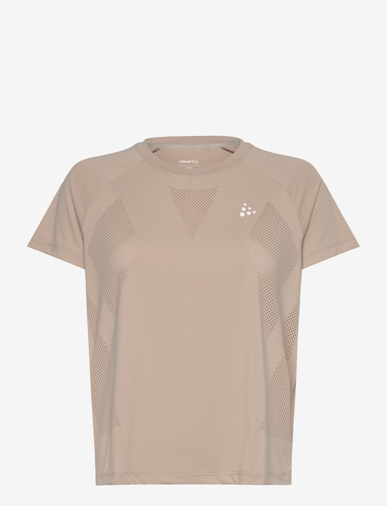 Craft - Adv Tone Perforated Tee W - t-shirts - hay - 0