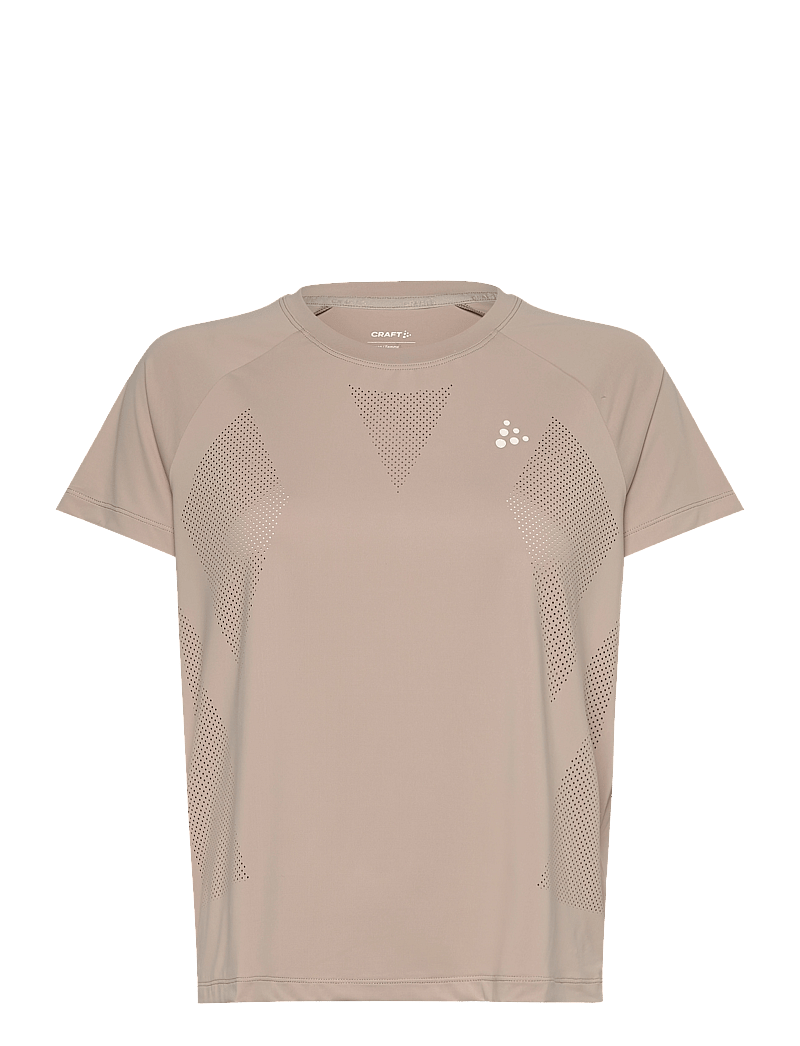 Craft - Adv Tone Perforated Tee W - t-shirts - hay - 0