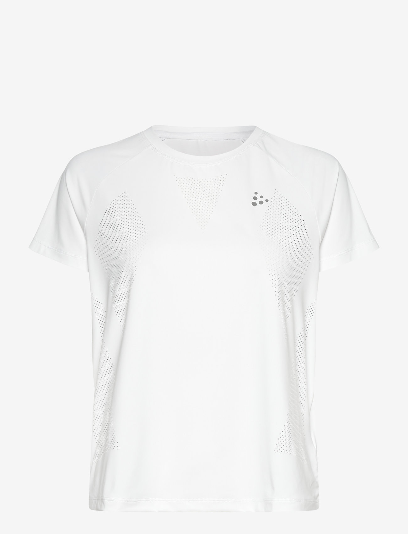 Craft - Adv Tone Perforated Tee W - t-shirts - white - 0