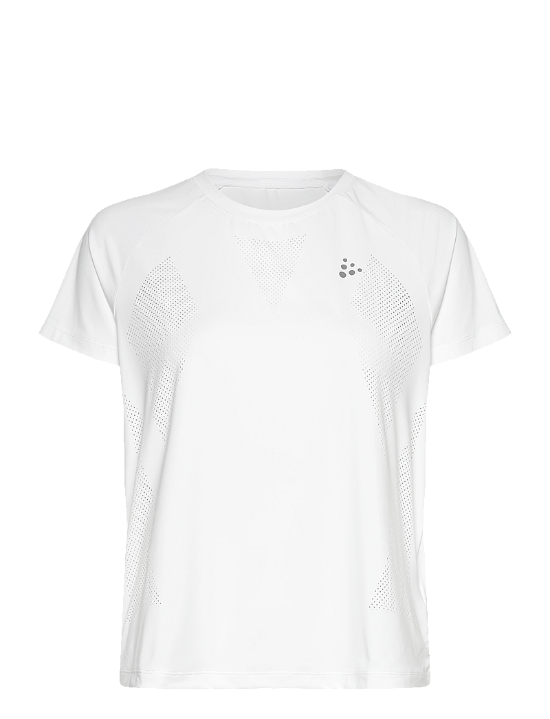 Craft - Adv Tone Perforated Tee W - t-shirts - white - 0