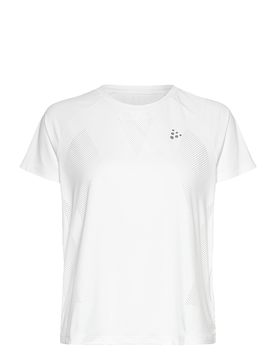 Craft - Adv Tone Perforated Tee W - t-shirts - white - 0