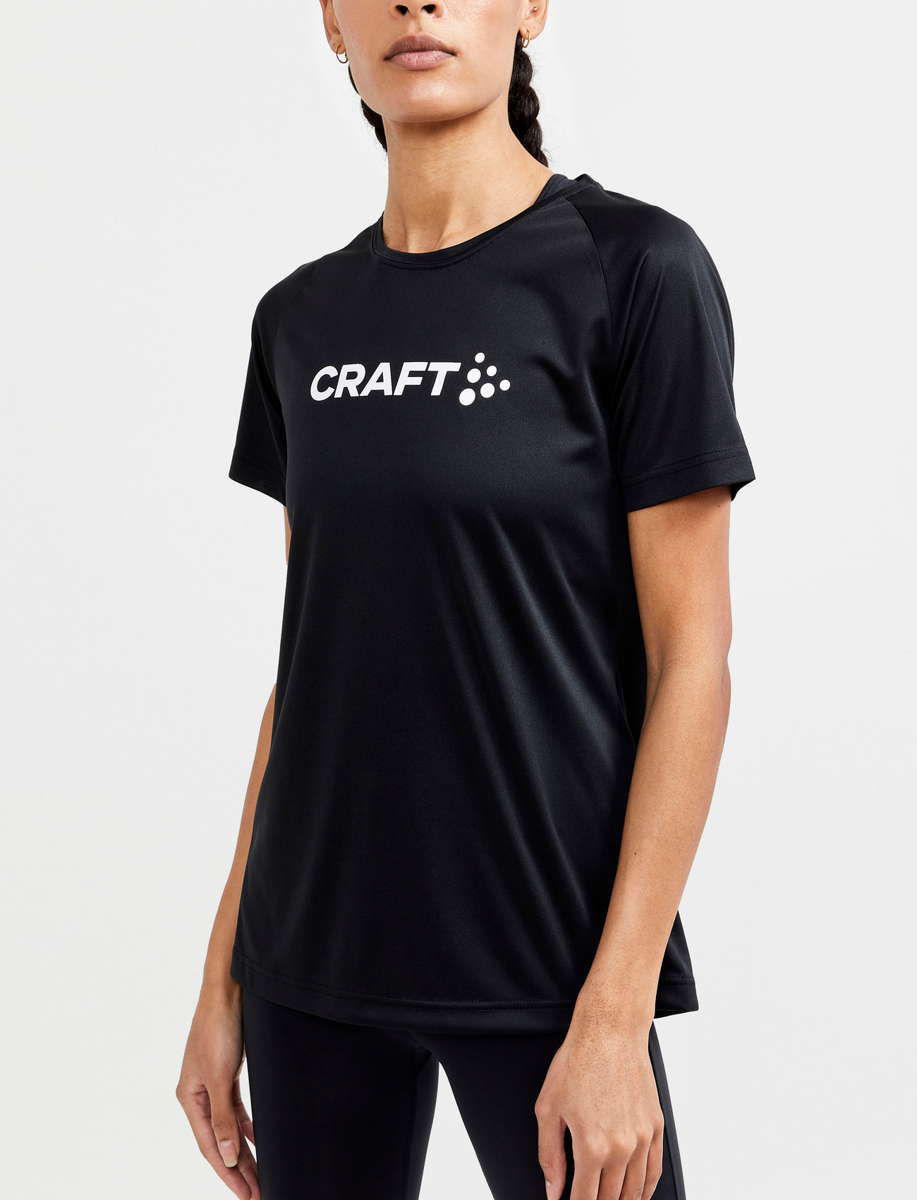 Craft - Core Essence Logo Tee W - t-shirts - black - 0