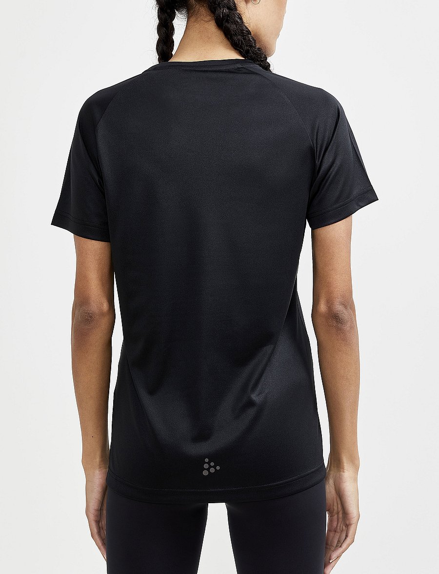 Craft - Essence Logo Tee W - alussärgid ja t-särgid - black - 3