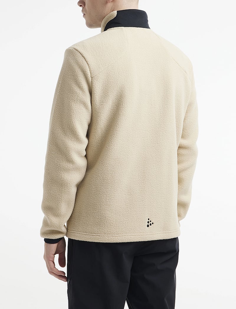 Craft - ADV EXPLORE PILE FLEECE JACKET M - fleece & mellanlager - ecru-black - 3