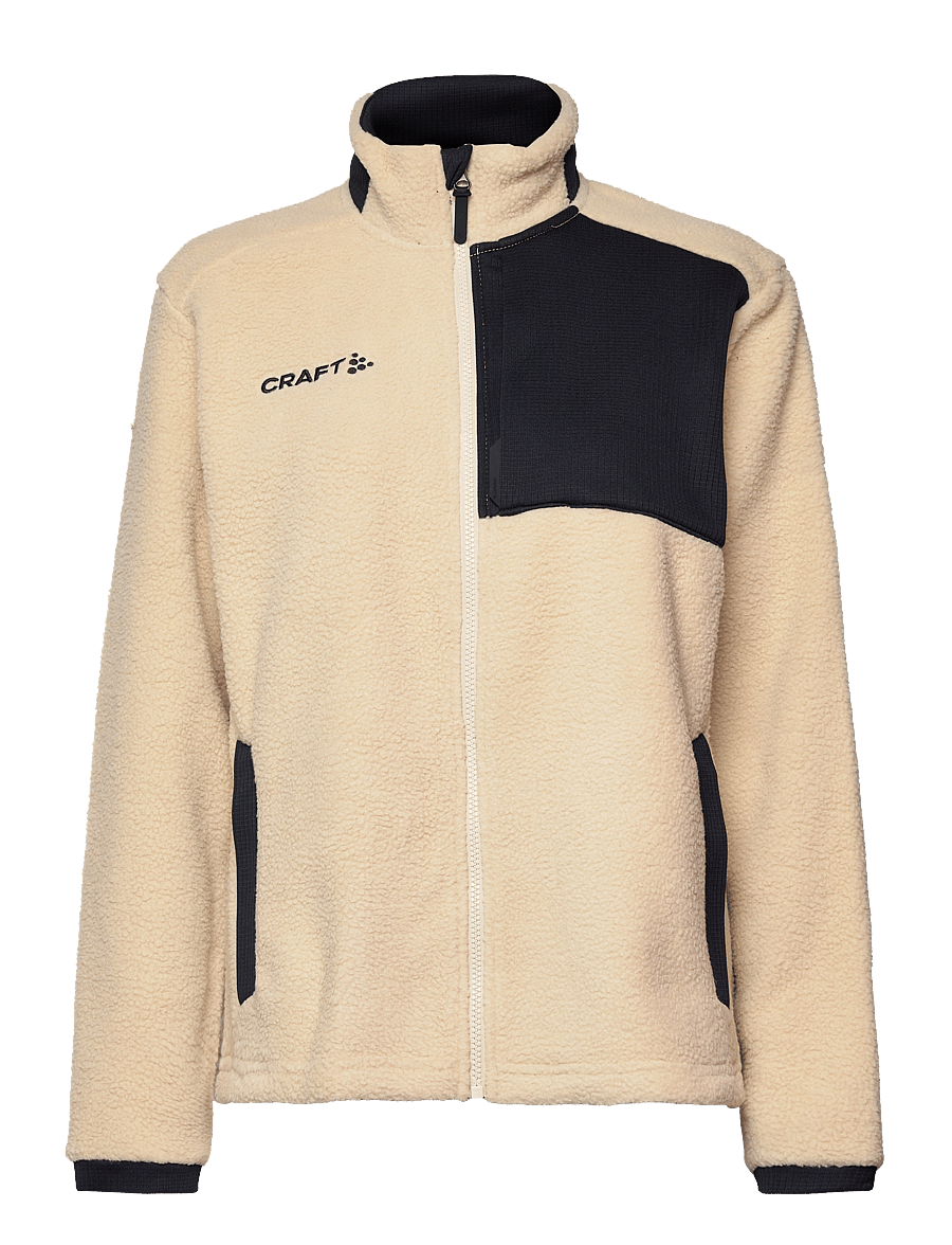Craft - ADV EXPLORE PILE FLEECE JACKET W - kampsunid ja vahekihid - ecru-black - 1