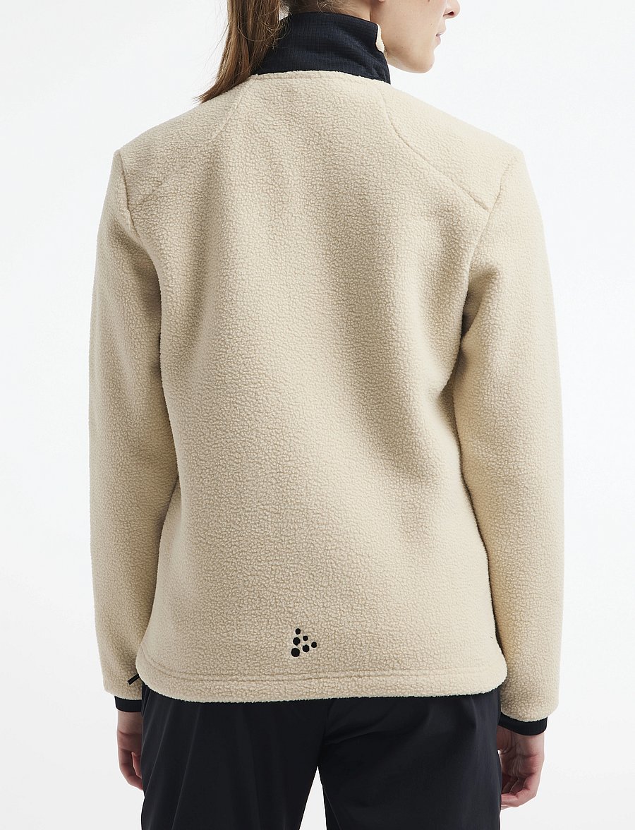 Craft - ADV EXPLORE PILE FLEECE JACKET W - kampsunid ja vahekihid - ecru-black - 3