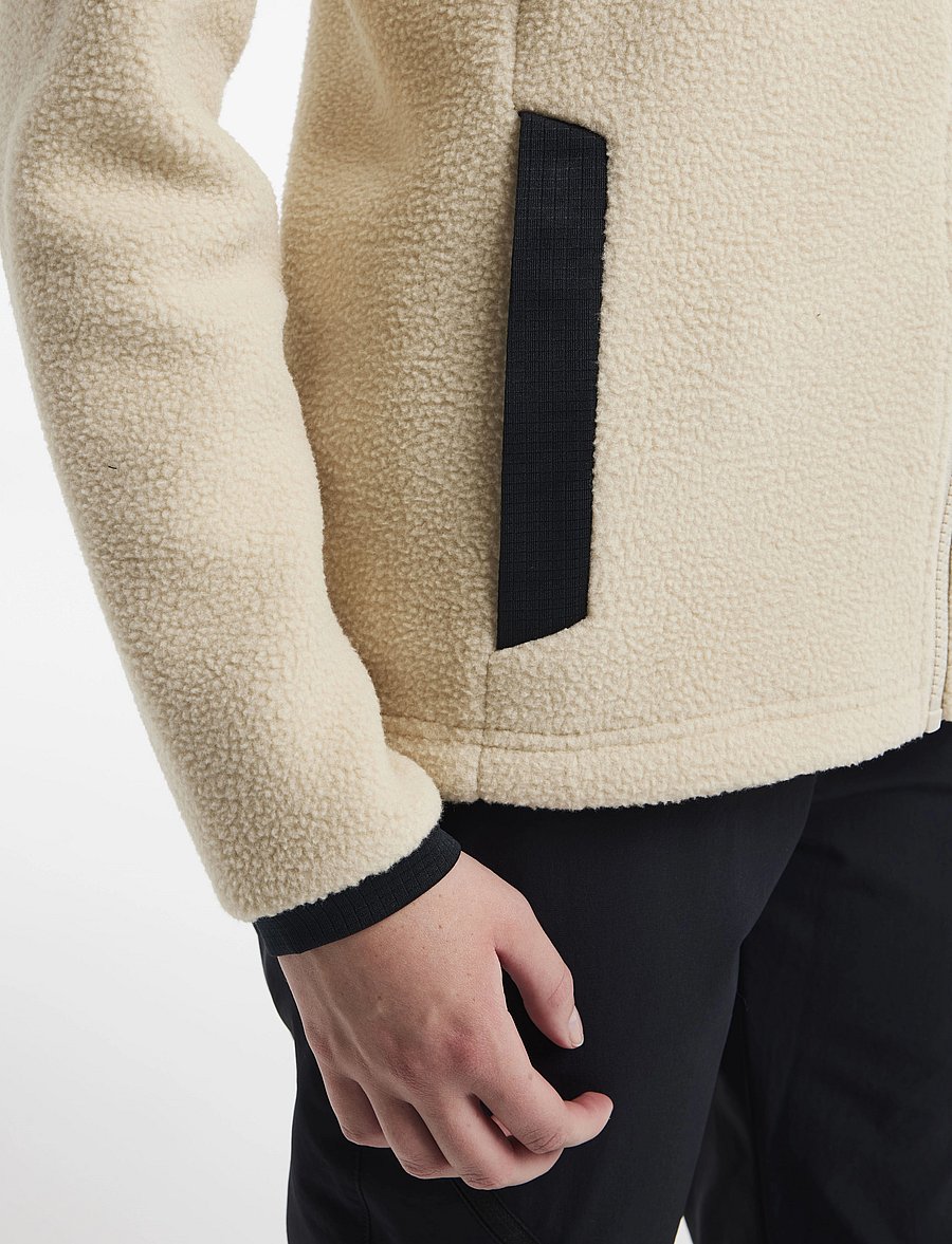 Craft - ADV EXPLORE PILE FLEECE JACKET W - kampsunid ja vahekihid - ecru-black - 4