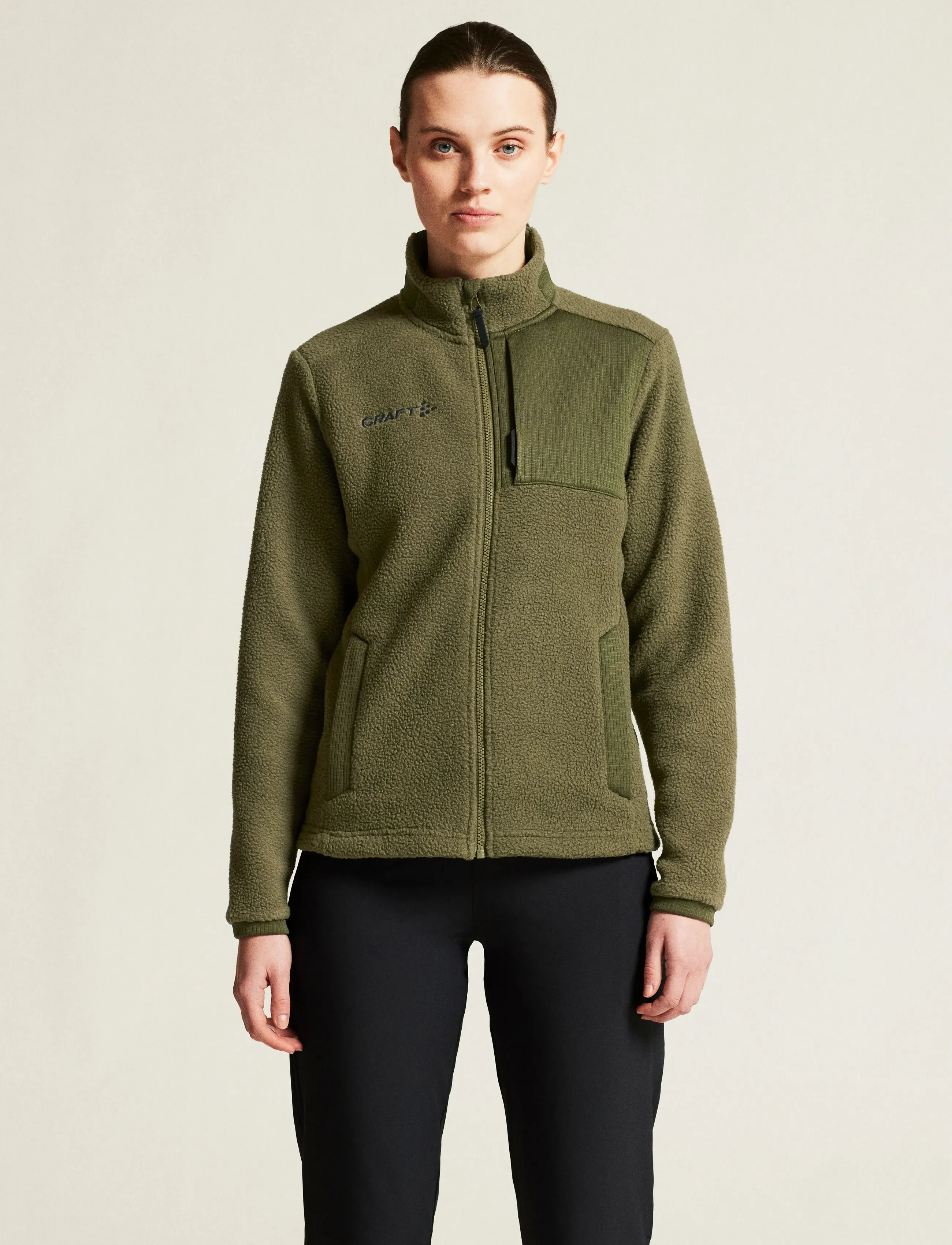 Craft Adv Explore Pile Fleece Jacket W, XS, Sweatshirts & Hoodies, Grün - Fleeces Midlayers, Frauen