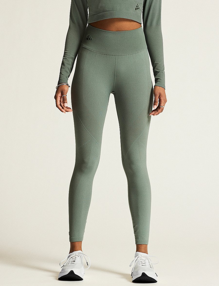 Craft - Adv Tone Seamless Tights W - volle länge - leaf - 0