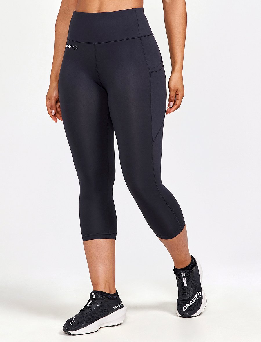 Craft - Adv Essence Capri Tights 2 W - jooksuretuusid - black - 0