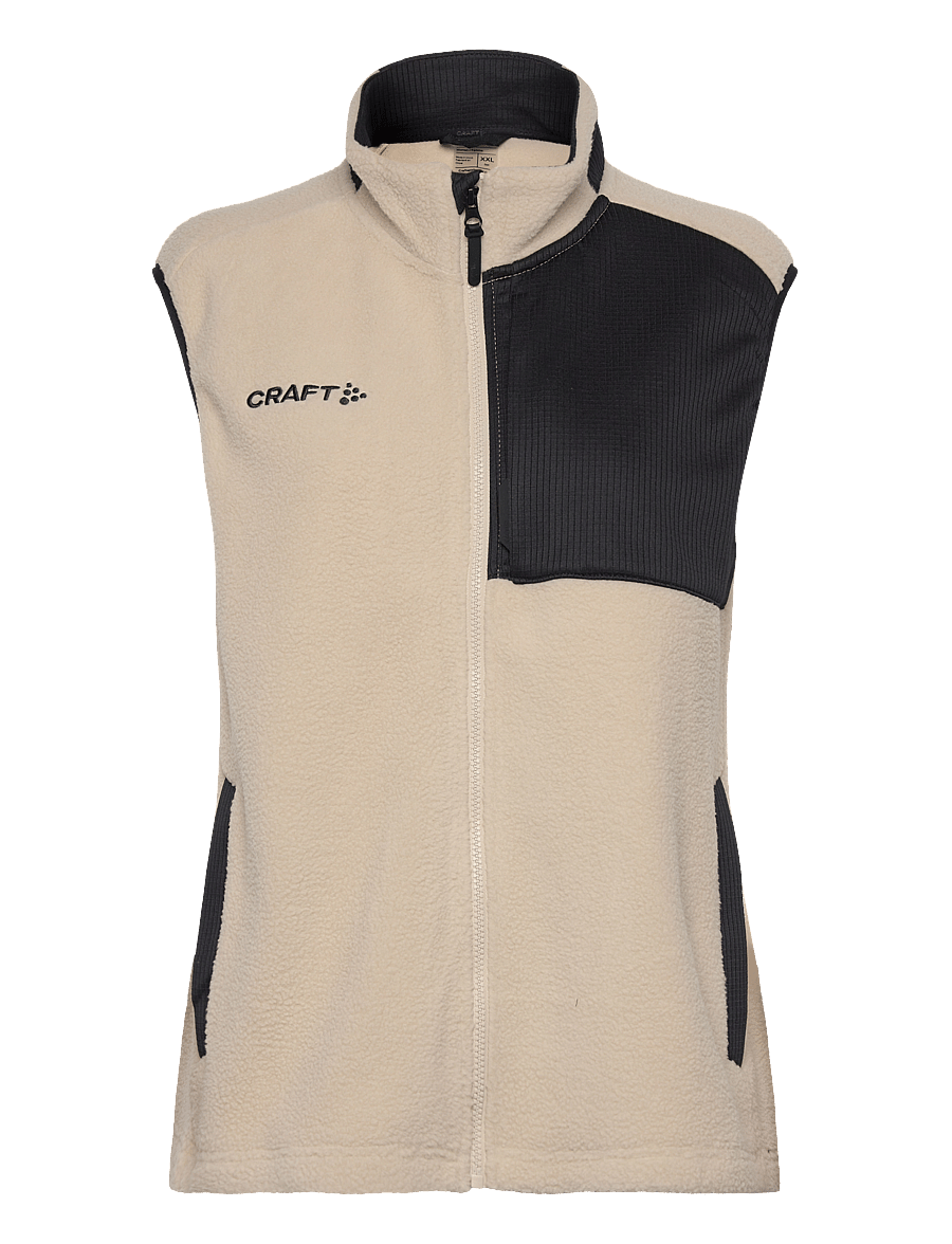 Craft - Adv Explore Pile Fleece Vest W - outdoor - ecru-black - 1