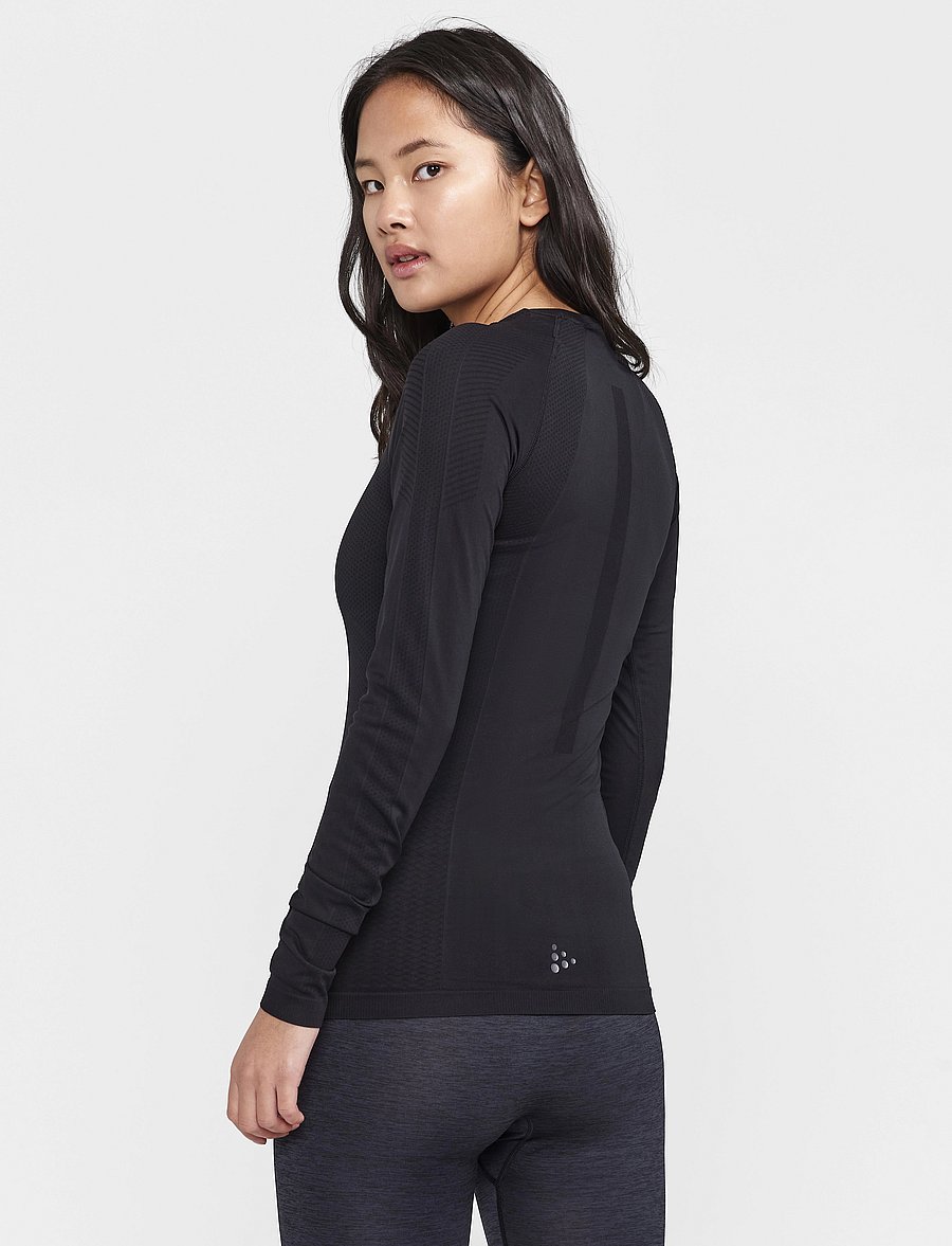 Craft - Adv Cool Intensity Ls W - langærmede t-shirts - black - 3