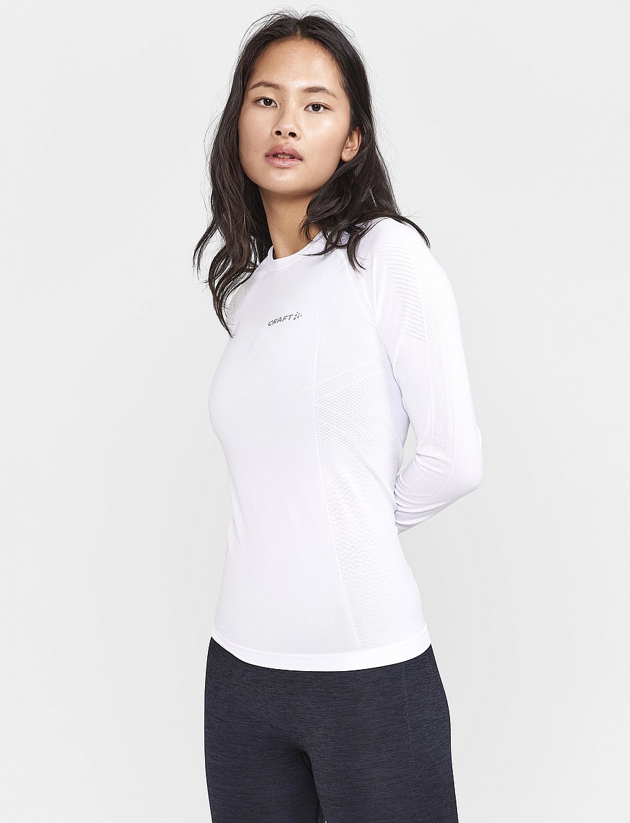 Craft - Adv Cool Intensity Ls W - långärmade tröjor - white - 0