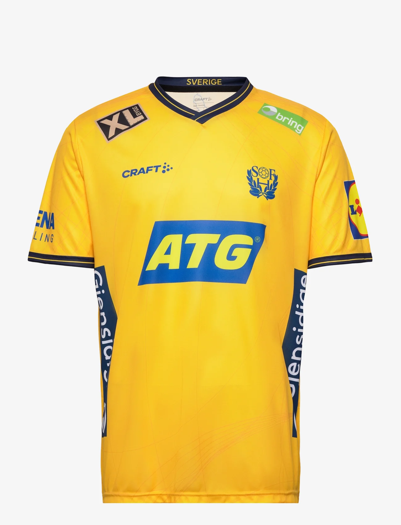 Craft - Sweden Handball Replica Tee M - t-shirts - sweden yellow - 0