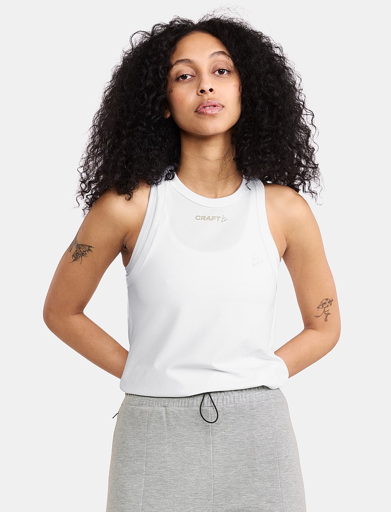 Craft - CORE ESSENCE MESH SINGLET W - tanktops - white - 0