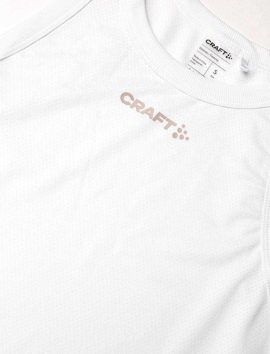 Craft - Essence Mesh Singlet W - Õlapaeltega pluusid - white - 4