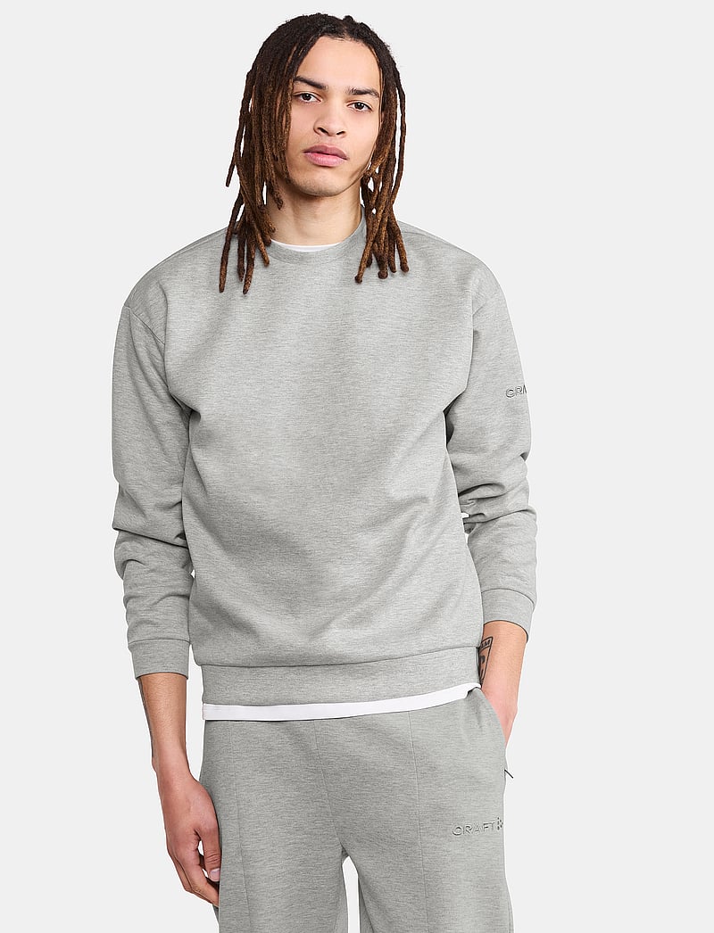 Craft - Adv Join Rn Sweatshirt M - sweatshirts - grey melange - 0