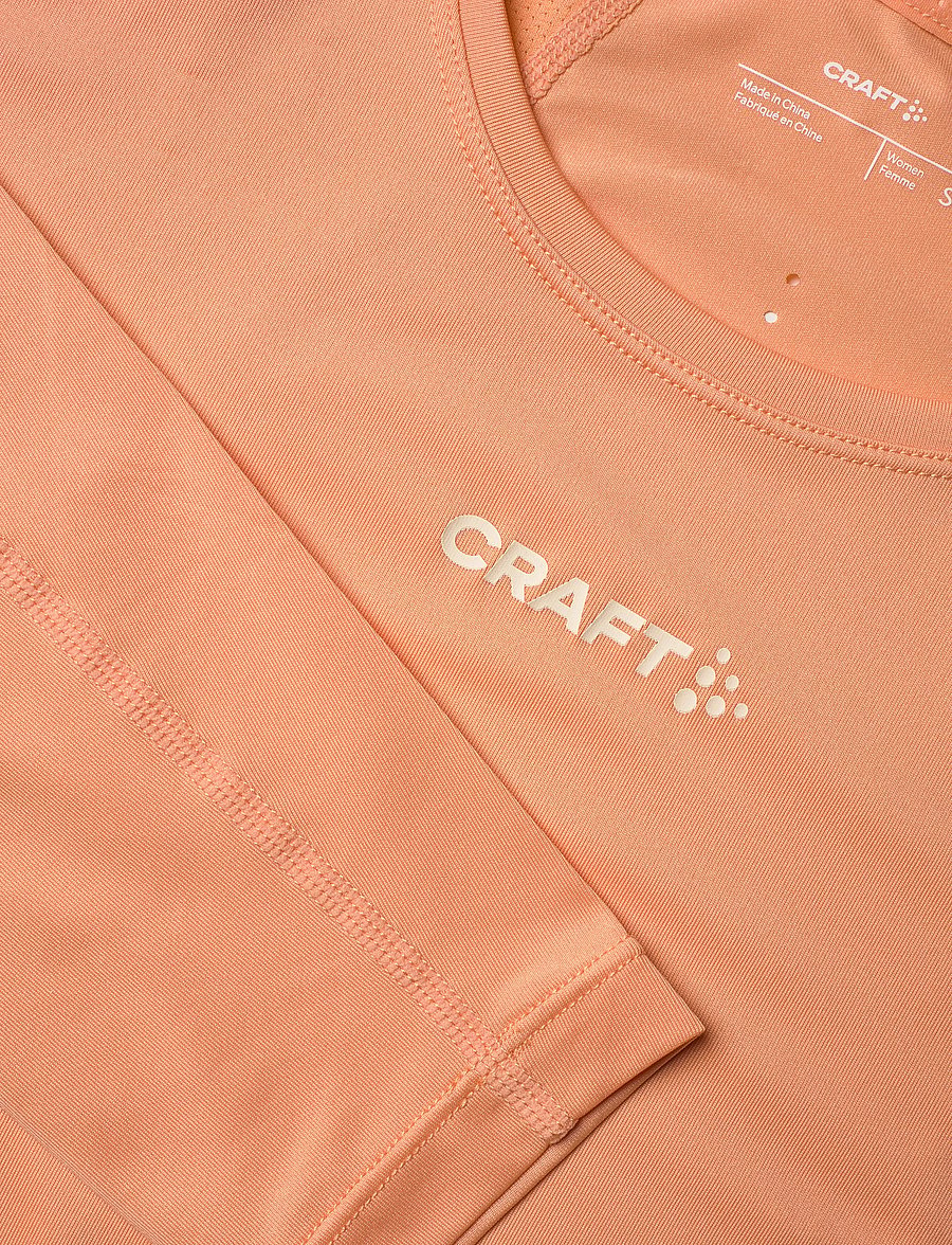 Craft - Adv Essence Ls Tee 2 W - langarmshirts - apricot - 2