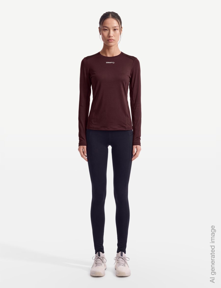 Craft - ADV ESSENCE LS TEE 2 W - langarmshirts - dk fig - 0