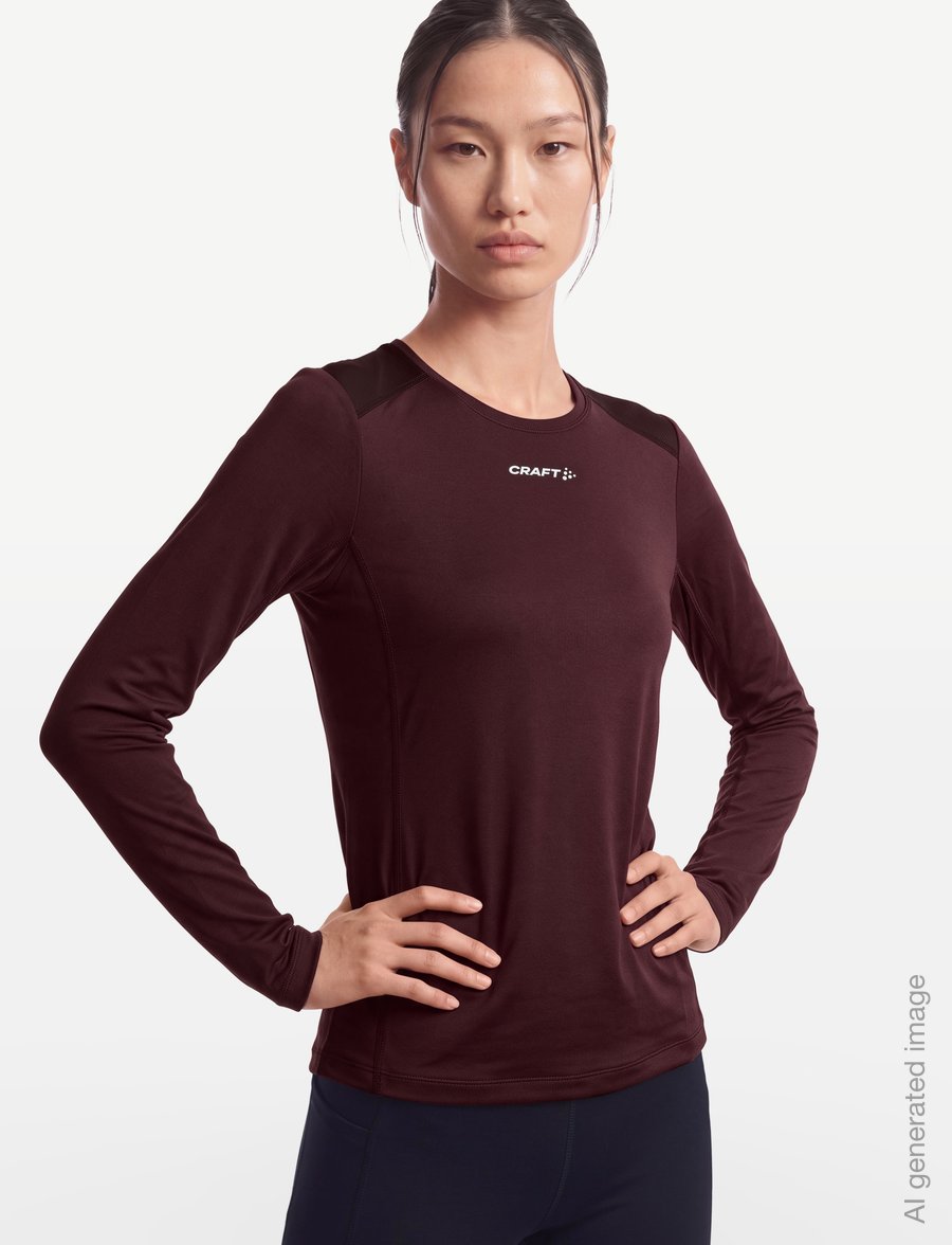 Craft - ADV ESSENCE LS TEE 2 W - langarmshirts - dk fig - 3
