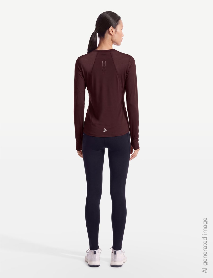 Craft - ADV ESSENCE LS TEE 2 W - langarmshirts - dk fig - 4