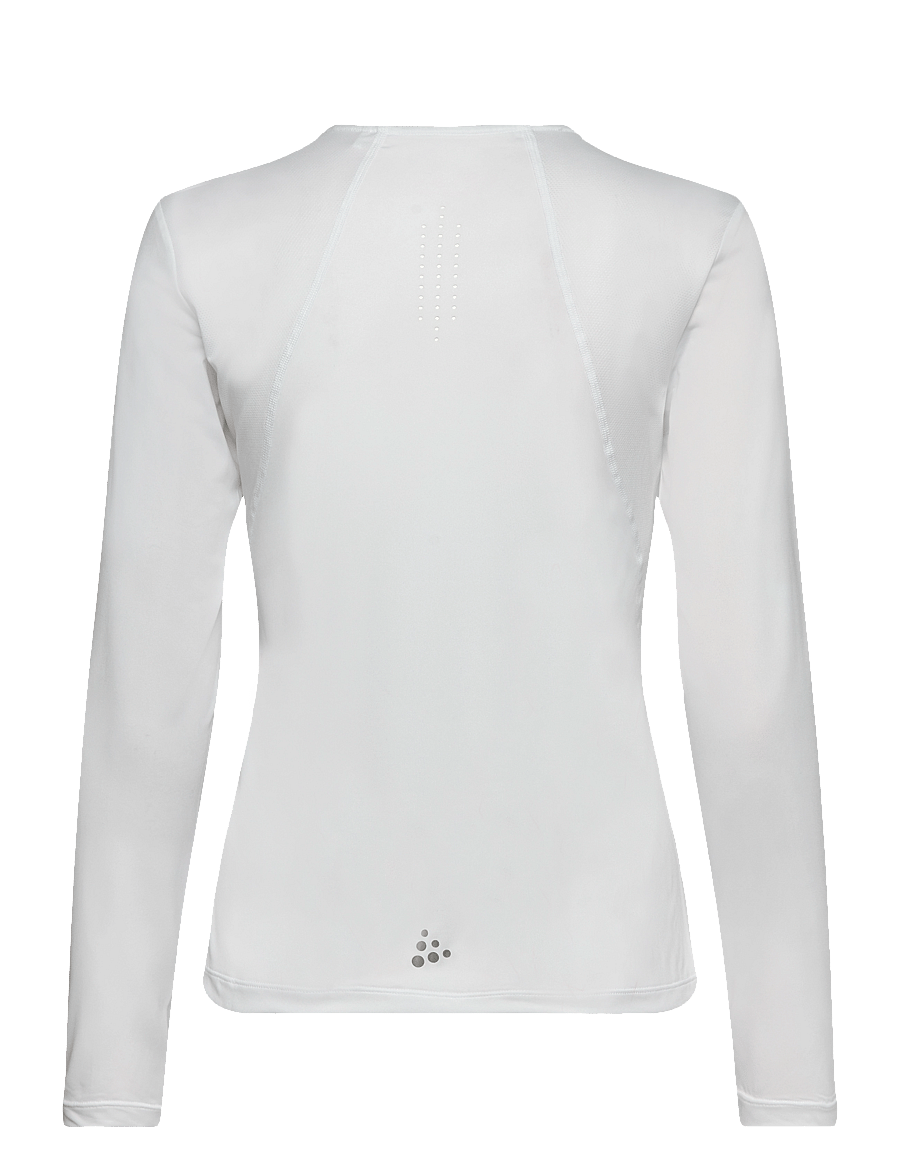 Craft - Adv Essence Ls Tee 2 W - langærmede t-shirts - white - 2