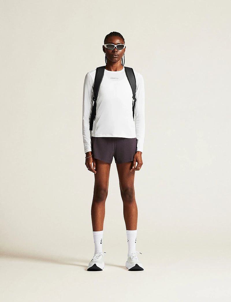 Craft - Adv Essence Ls Tee 2 W - långärmade tröjor - white - 0