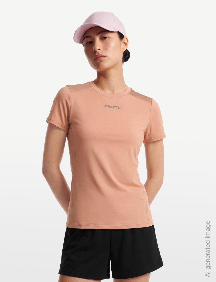 Craft - ADV Essence Ss Tee 2 W - t-shirts - light syrup - 3