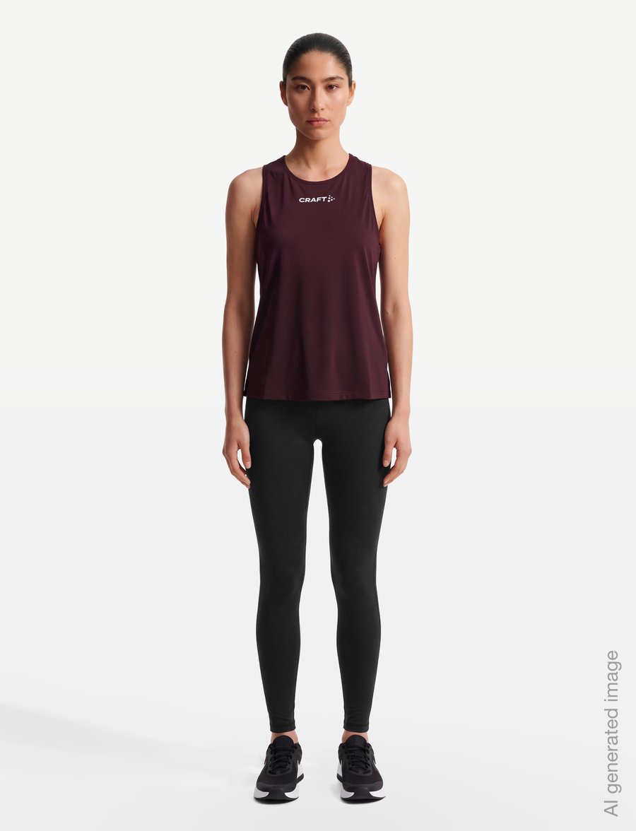 Craft - CORE ESSENCE SINGLET 2 W - tank tops - dk fig - 0