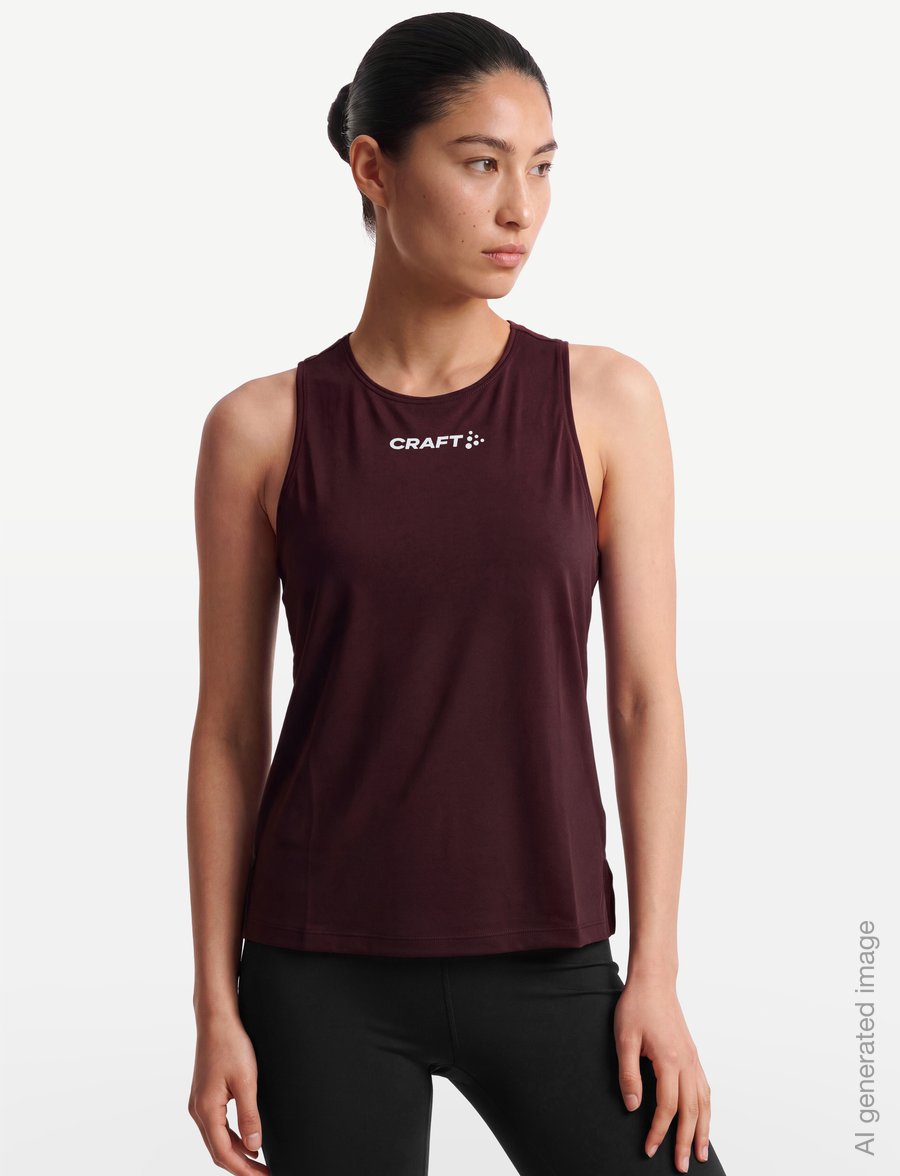 Craft - CORE ESSENCE SINGLET 2 W - tank tops - dk fig - 3