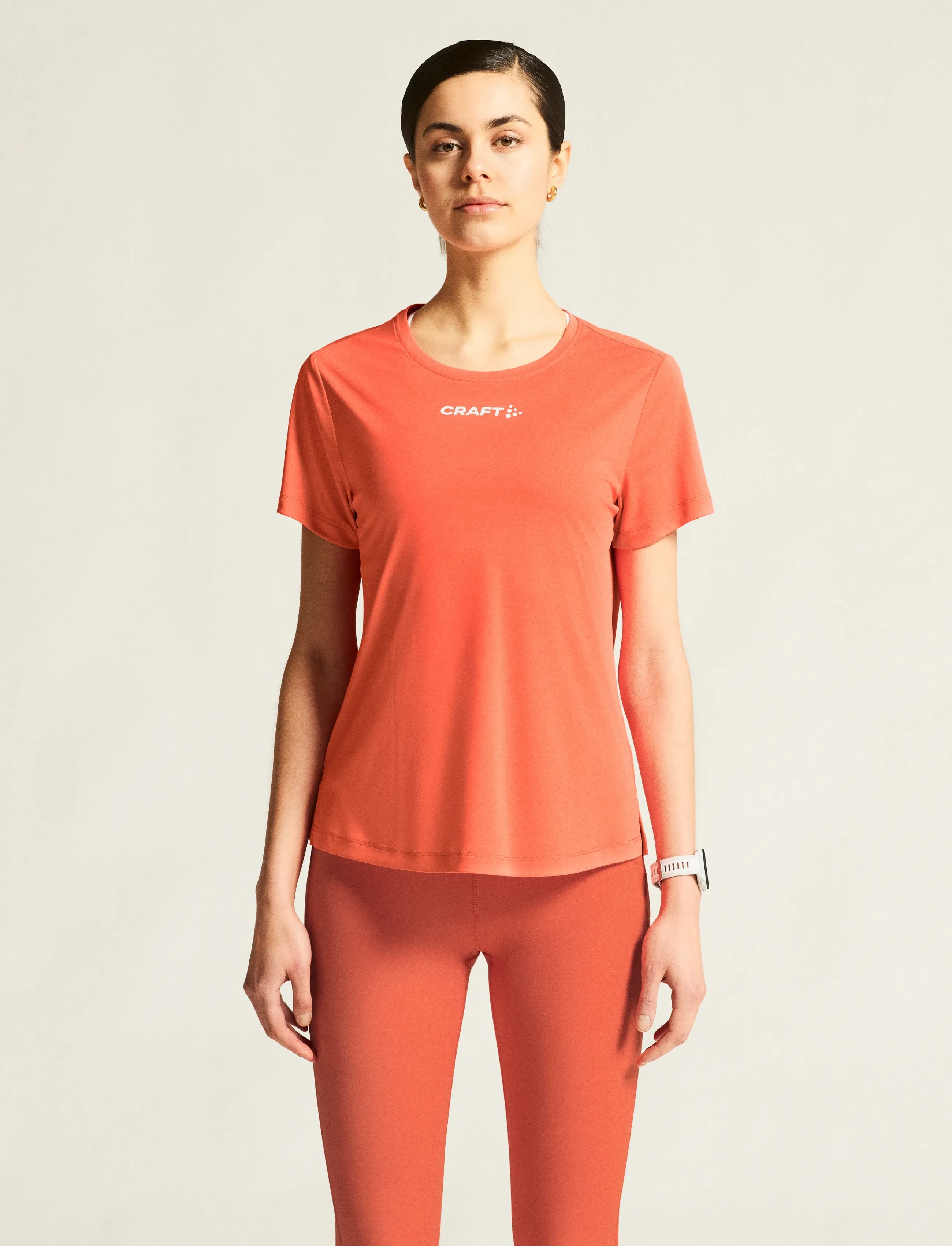 Craft CORE ESSENCE SS TEE 2 W - T-Shirts - TRACE / coral