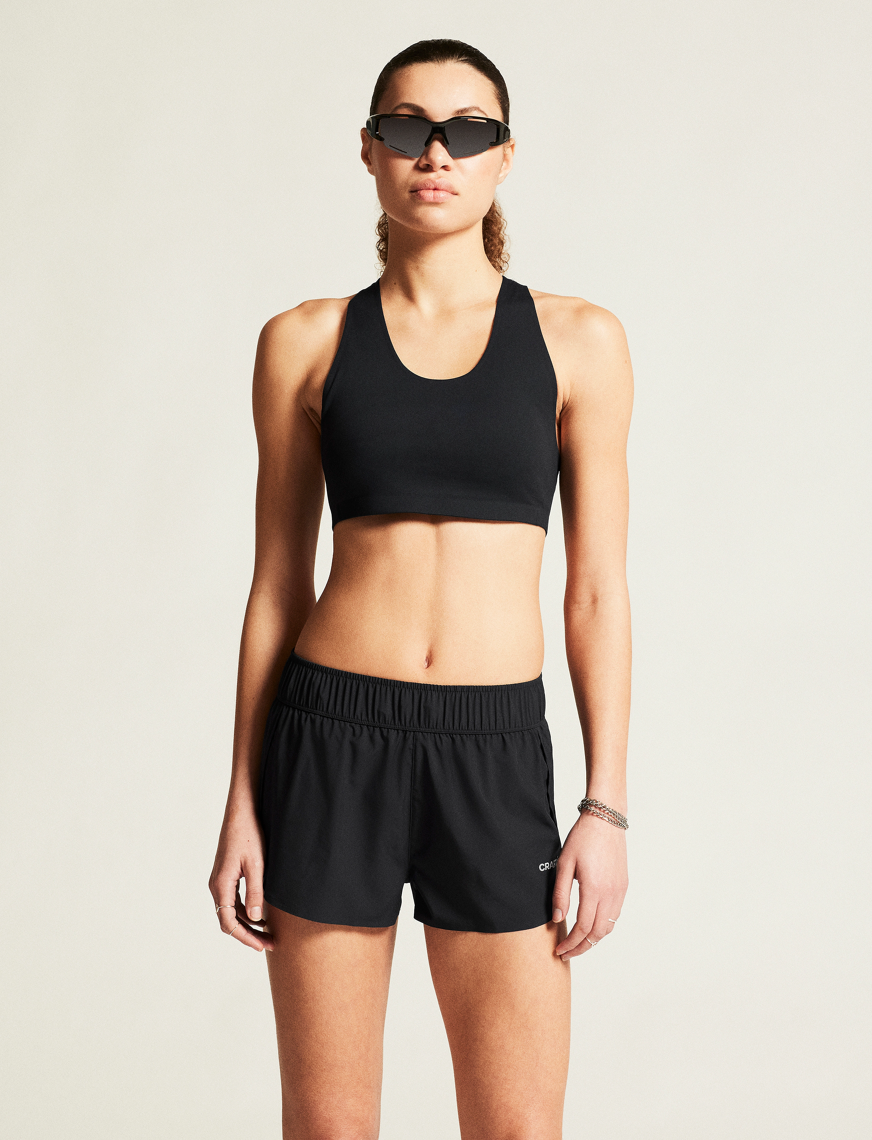 Craft Collective Padded Sports Bra W, Kvinder, Polstret Racerback Sports BH, Sort, Str: L