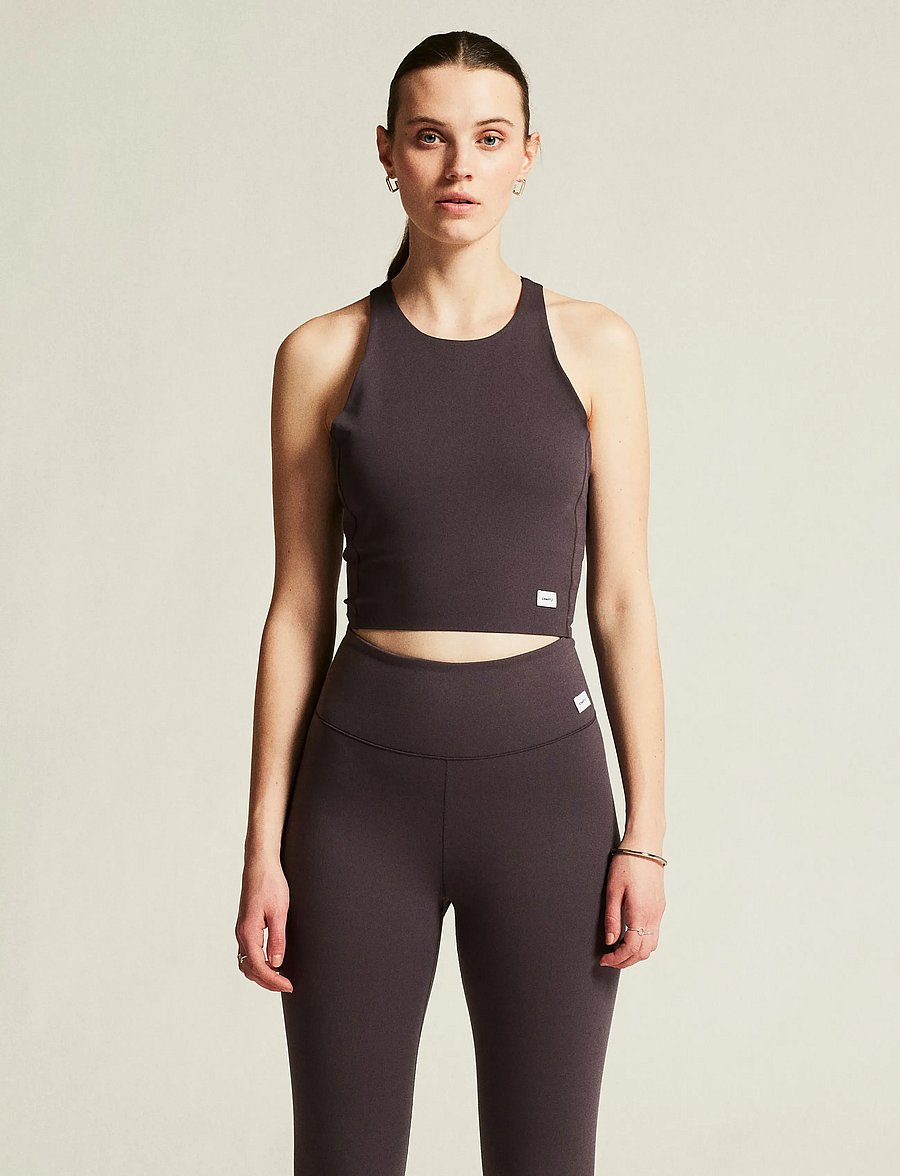 Craft - Collective Cropped Singlet W - crop-tops - dk plum - 0
