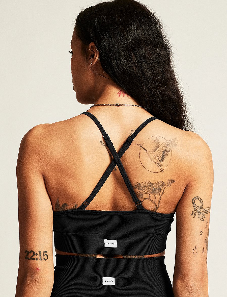 Craft - Collective Rib Strap Sports Bra W - low - black - 3
