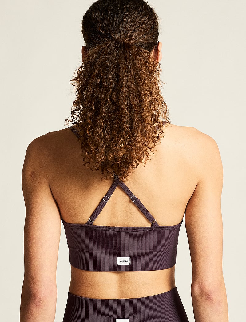 Craft - Collective Rib Strap Sports Bra W - madal toestus - dk plum - 3