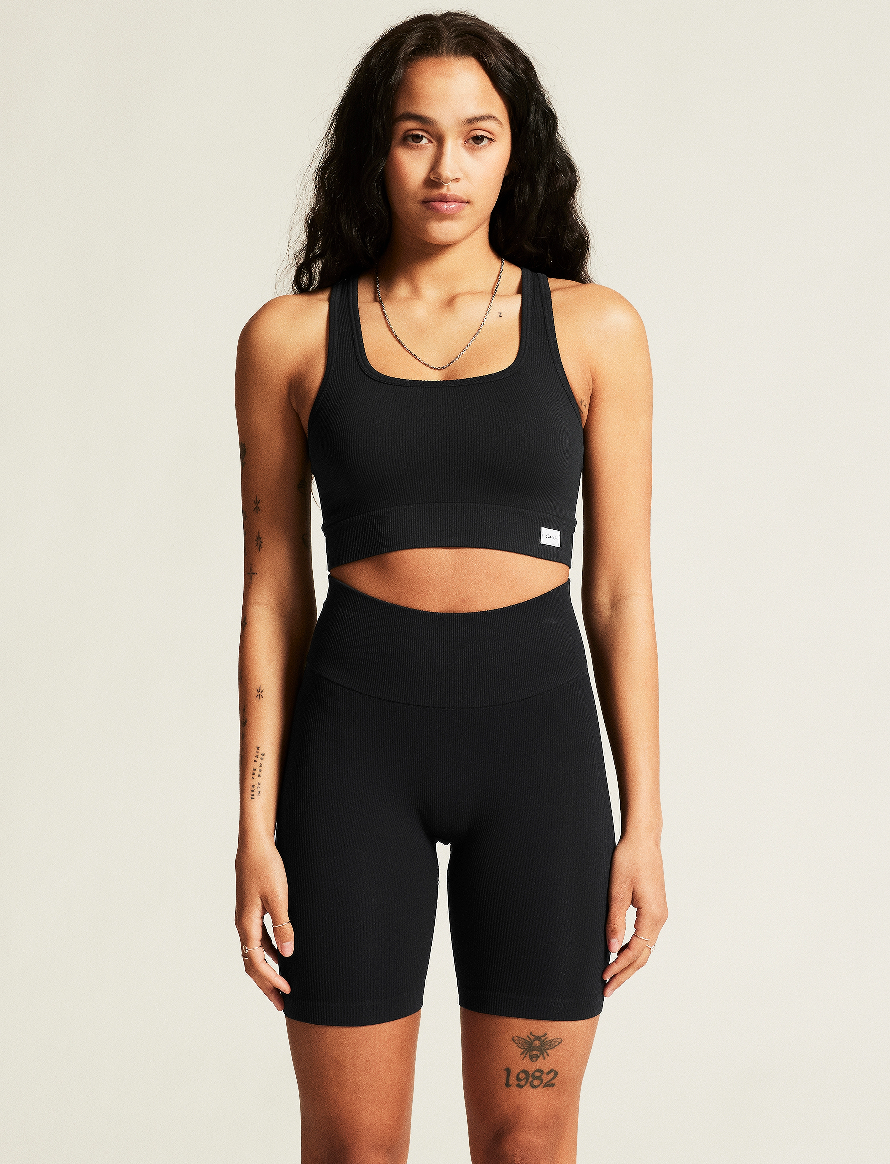 Craft - Collective Rib Sports Bra W - niskie - black - 0