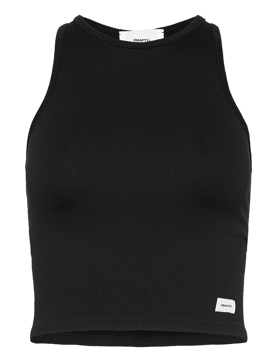 Craft - Collective Rib Tank Top W - crop tops - black - 0