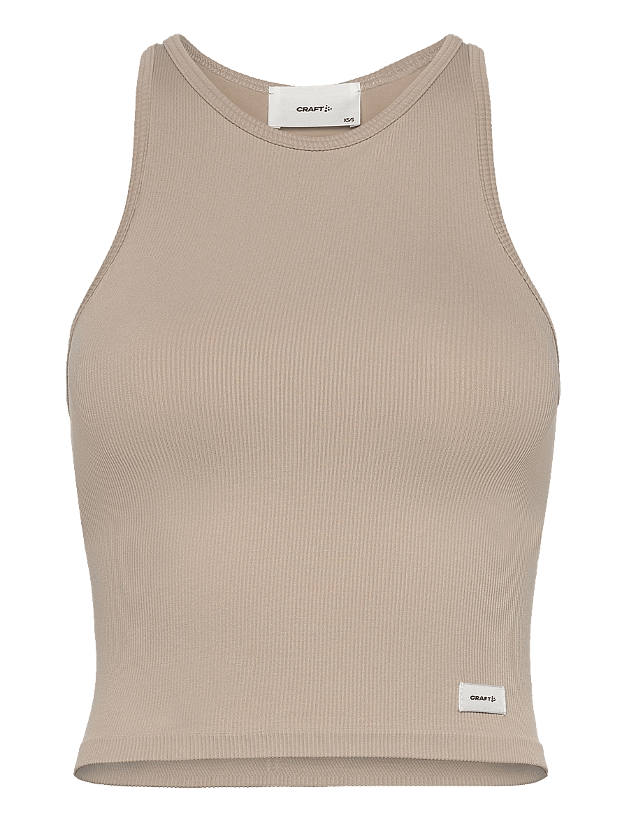 Craft - Collective Rib Tank Top W - crop tops - hay - 0