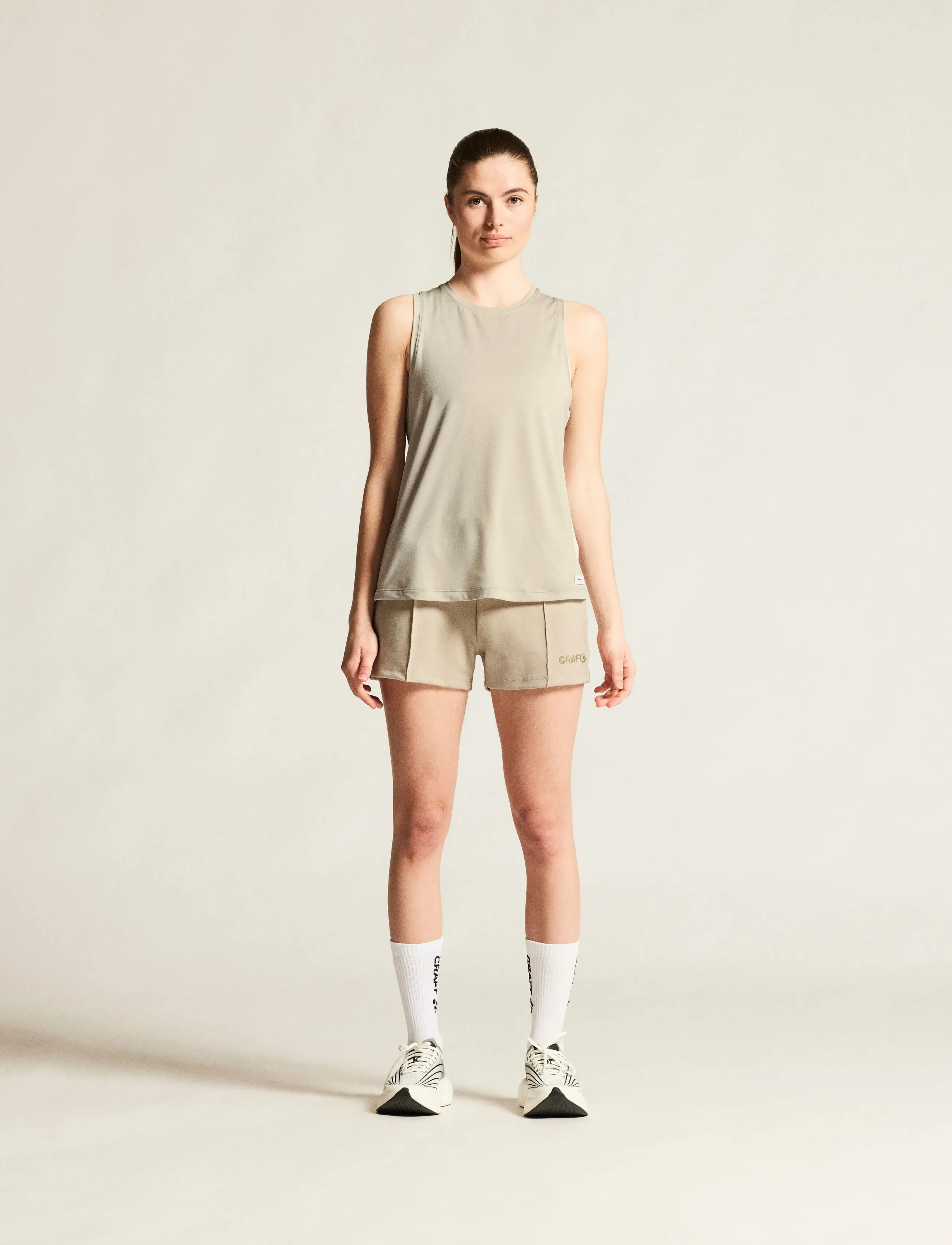 Craft Collective Singlet W - Tanktops - PLASTER / cream