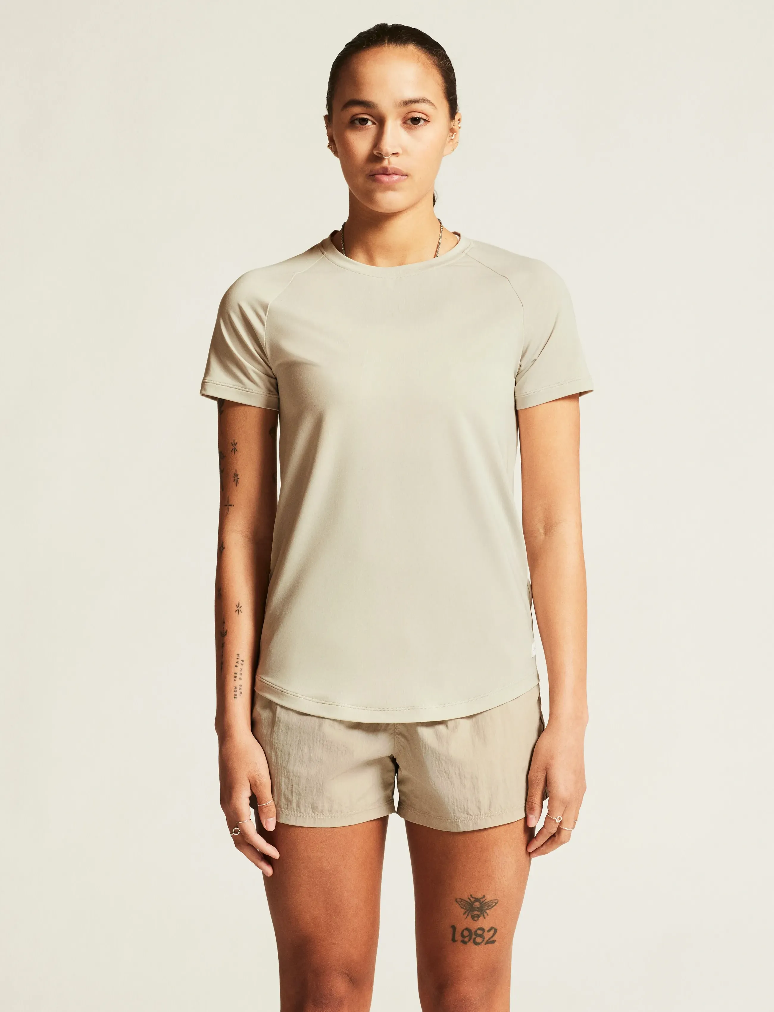 Craft Collective Ss Tee W, S, Sports Oberteile & T-shirts, Creme - Sport Shirts, Frauen